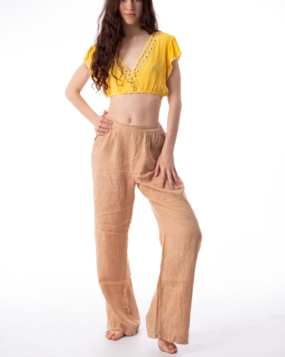 Cropped Linen Trousers