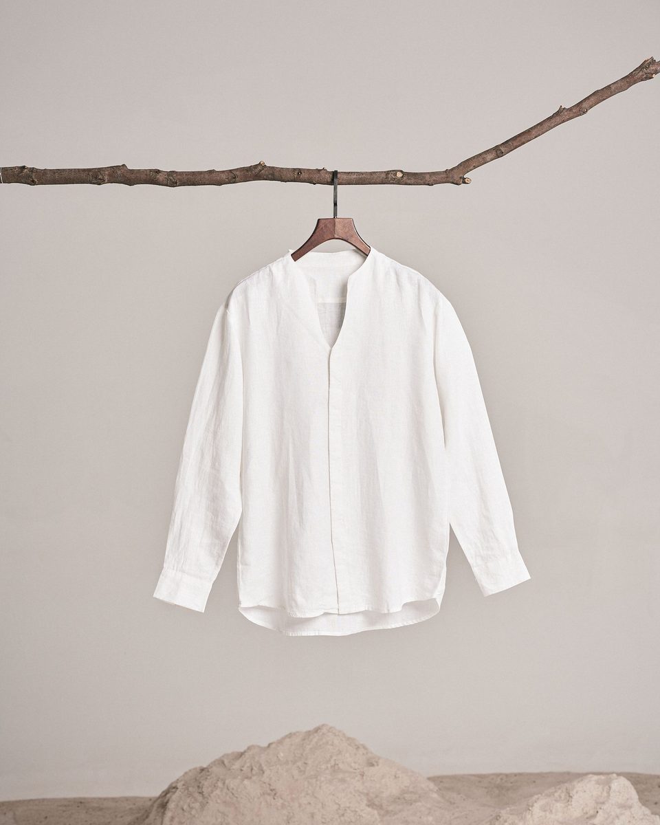 Oversized Linen-Cotton Shirt